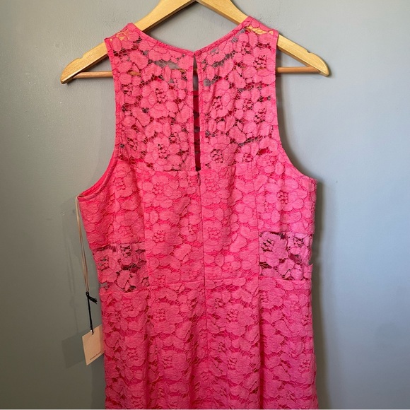 🩷🩷 NWT Trina Turk lace PINK Dress - Parry Sleeveless Lace Sheath SIZE 12 🩷🩷 - Picture 9 of 13